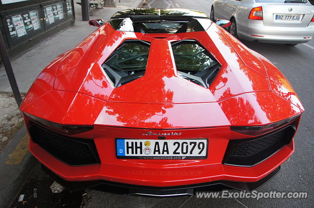 Lamborghini Aventador spotted in Paris, France