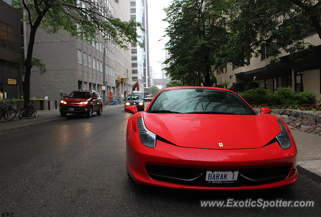 Ferrari 458 Italia spotted in Toronto, Canada