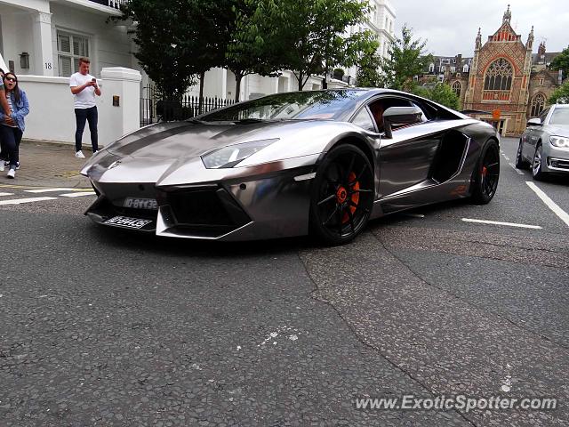 Lamborghini Aventador spotted in London, United Kingdom