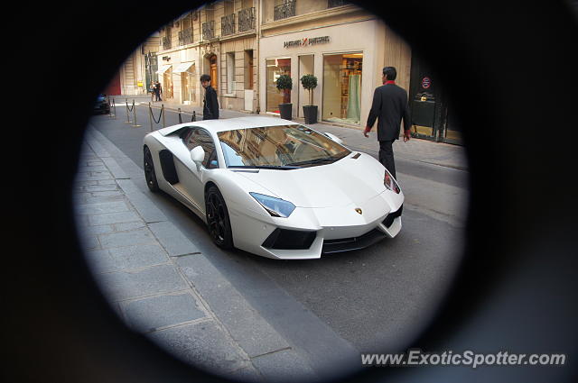 Lamborghini Aventador spotted in Paris, France