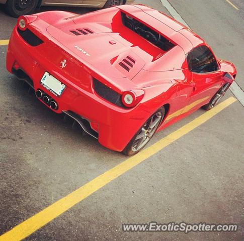 Ferrari 458 Italia spotted in Toronto, Canada