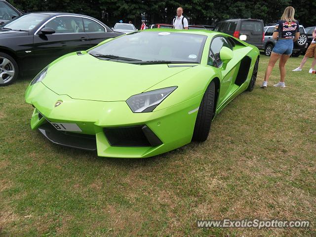 Lamborghini Aventador spotted in Silverstone, United Kingdom