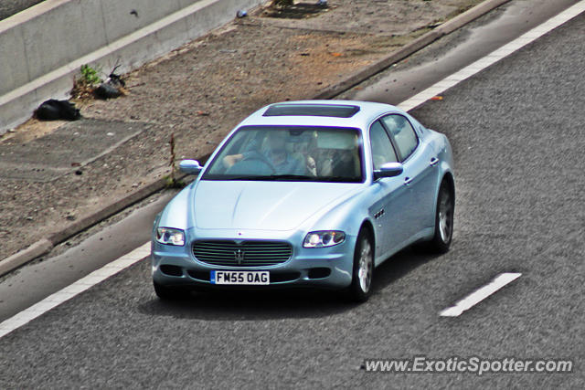 Maserati Quattroporte spotted in M1, United Kingdom