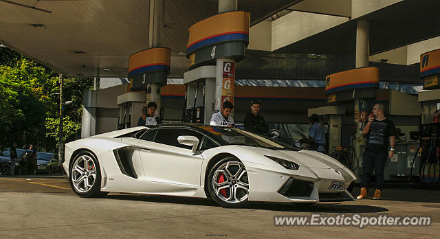 Lamborghini Aventador spotted in São Paulo, Brazil