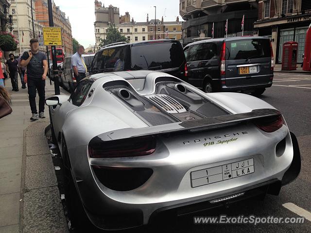 Porsche 918 Spyder spotted in London, United Kingdom