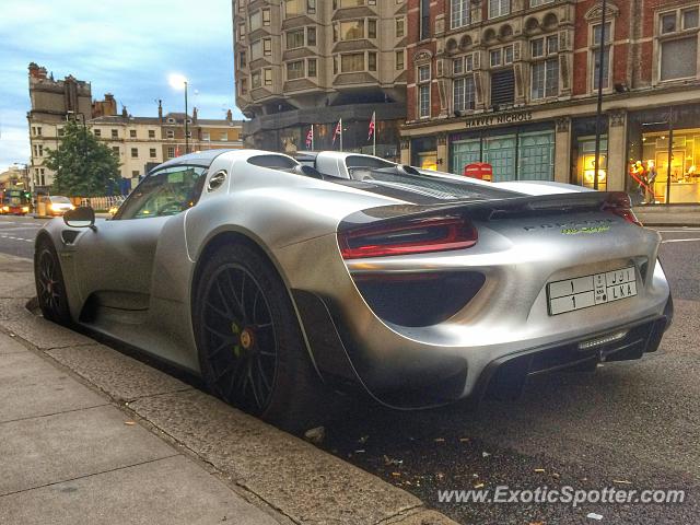 Porsche 918 Spyder spotted in London, United Kingdom