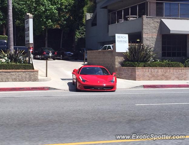 Ferrari 458 Italia spotted in Malibu, California