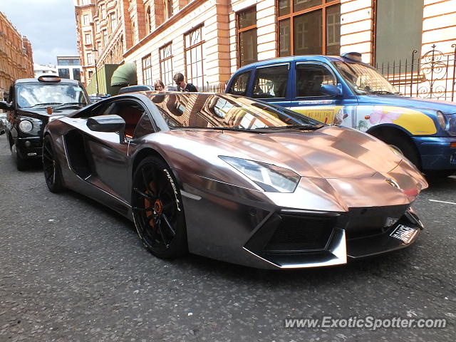 Lamborghini Aventador spotted in London, United Kingdom