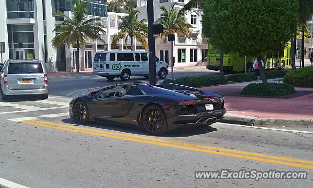 Lamborghini Aventador spotted in Miami, Florida