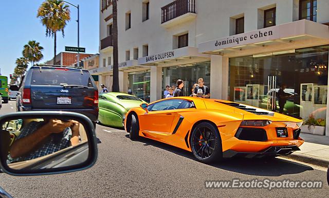 Lamborghini Aventador spotted in Beverly Hills, California