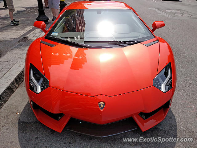 Lamborghini Aventador spotted in Boston, Massachusetts