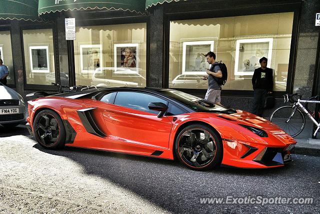 Lamborghini Aventador spotted in London, United Kingdom