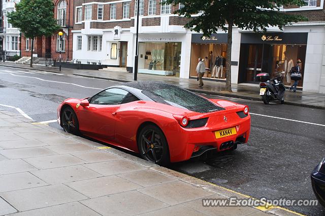 Ferrari 458 Italia spotted in London, United Kingdom