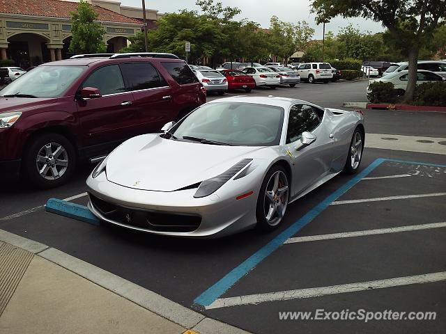 Ferrari 458 Italia spotted in Danville, California