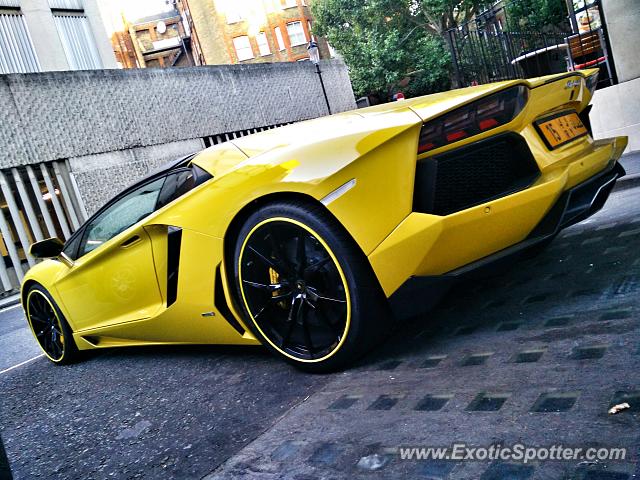 Lamborghini Aventador spotted in London, United Kingdom