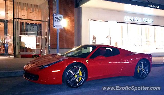 Ferrari 458 Italia spotted in Toronto, Canada