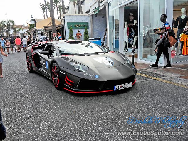 Lamborghini Aventador spotted in Puerto Banus, Spain