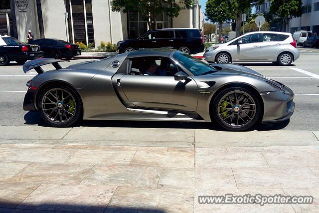 Porsche 918 Spyder spotted in Beverly Hills, California