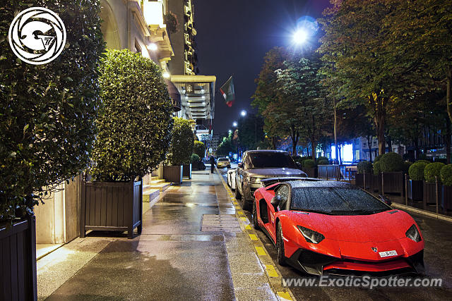 Lamborghini Aventador spotted in Paris, France