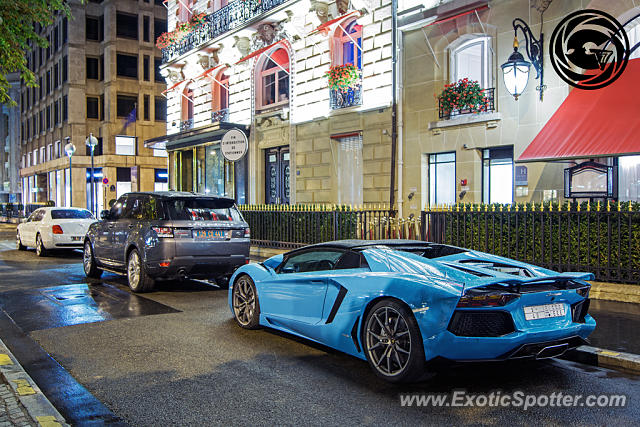 Lamborghini Aventador spotted in Paris, France