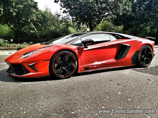 Lamborghini Aventador spotted in London, United Kingdom