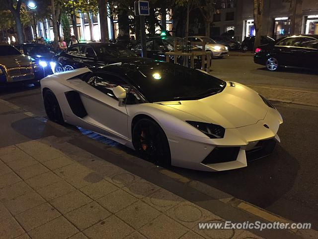 Lamborghini Aventador spotted in Paris, France