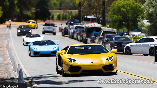 Lamborghini Aventador spotted in Carmel Valley, California