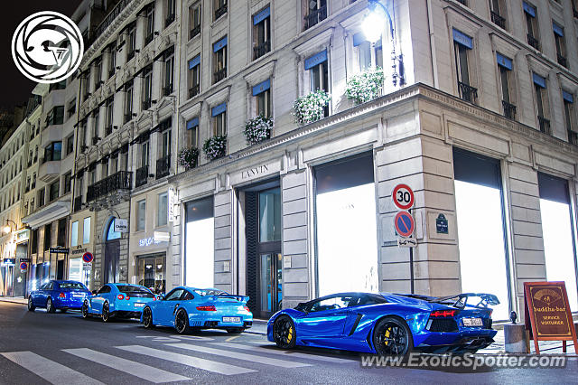 Lamborghini Aventador spotted in Paris, France