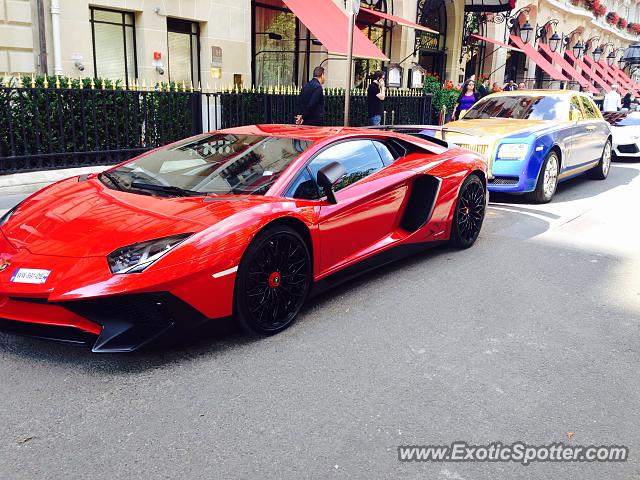 Lamborghini Aventador spotted in Paris, France