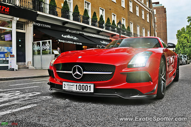 Mercedes SLS AMG spotted in London, United Kingdom