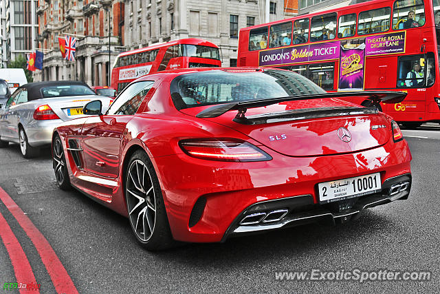 Mercedes SLS AMG spotted in London, United Kingdom