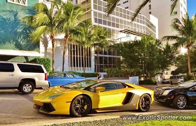 Lamborghini Aventador spotted in Miami, Florida