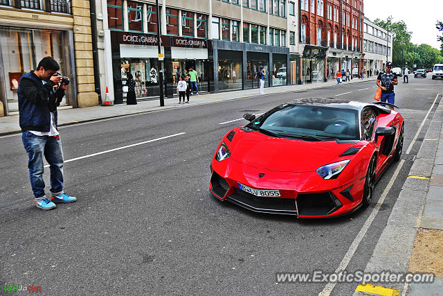 Lamborghini Aventador spotted in London, United Kingdom