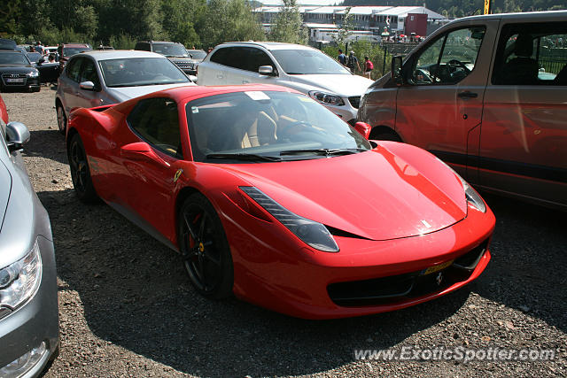 Ferrari 458 Italia spotted in Francorchamps, Belgium