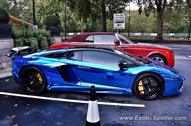 Lamborghini Aventador spotted in London, United Kingdom