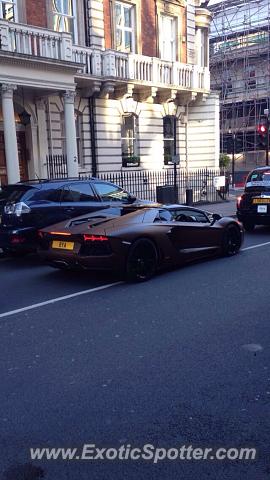 Lamborghini Aventador spotted in London, United Kingdom