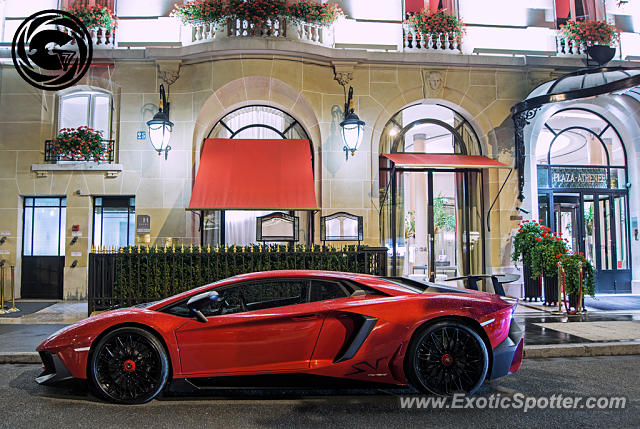 Lamborghini Aventador spotted in Paris, France