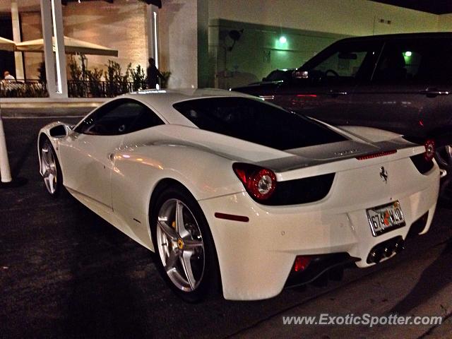 Ferrari 458 Italia spotted in Aventura, Florida