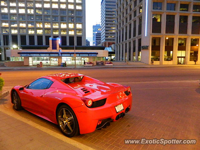 Ferrari 458 Italia spotted in Edmonton, Canada