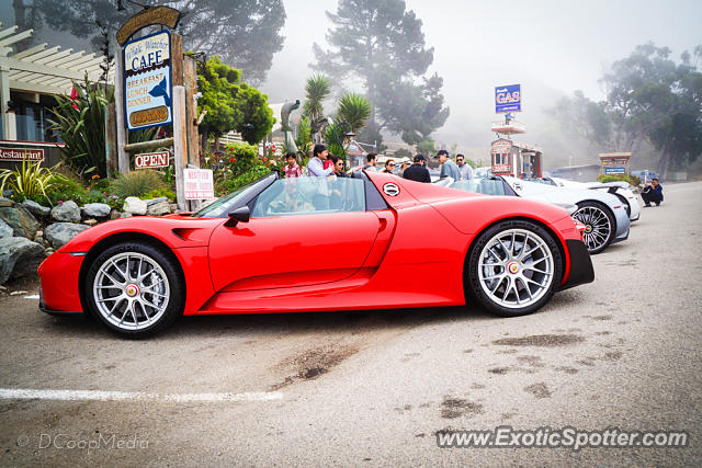 Porsche 918 Spyder spotted in Big Sur, California