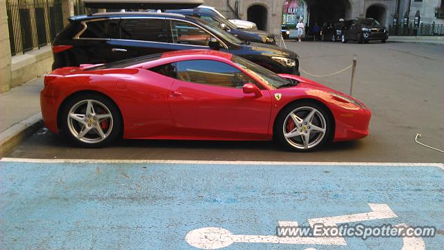 Ferrari 458 Italia spotted in Old Québec, Canada