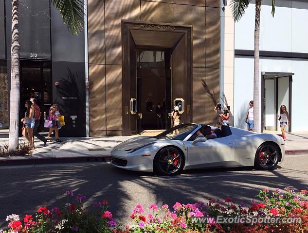 Ferrari 458 Italia spotted in Beverly hills, California