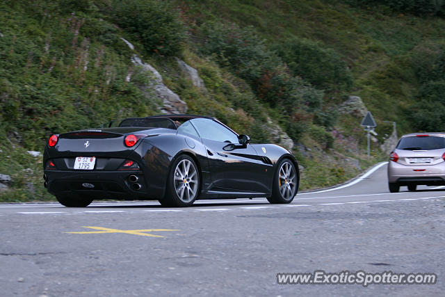 Ferrari California spotted in Gadmen, Switzerland