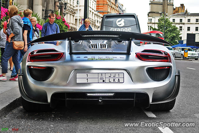 Porsche 918 Spyder spotted in London, United Kingdom