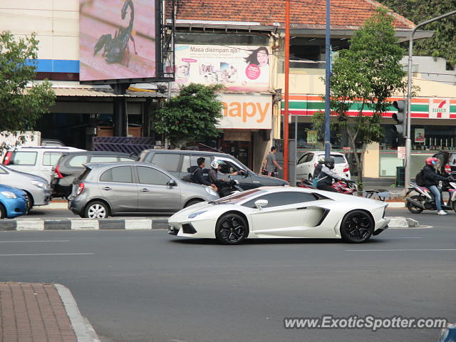 Lamborghini Aventador spotted in Jakarta, Indonesia