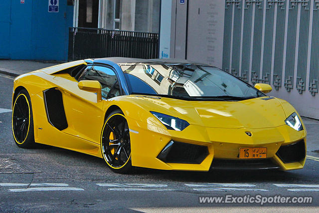 Lamborghini Aventador spotted in London, United Kingdom