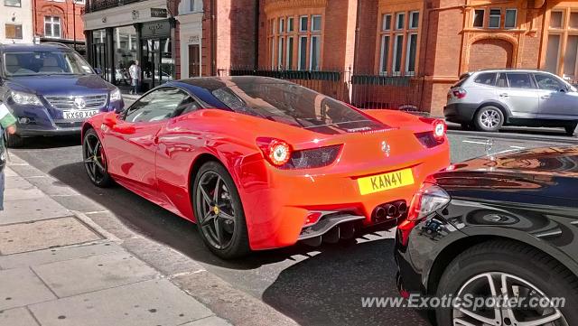 Ferrari 458 Italia spotted in London, United Kingdom