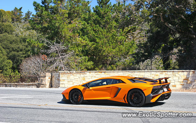 Lamborghini Aventador spotted in Carmel Valley, California