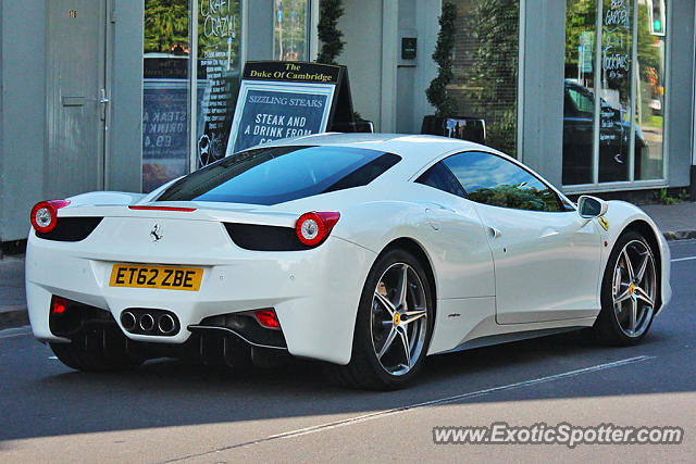 Ferrari 458 Italia spotted in Cambridge, United Kingdom