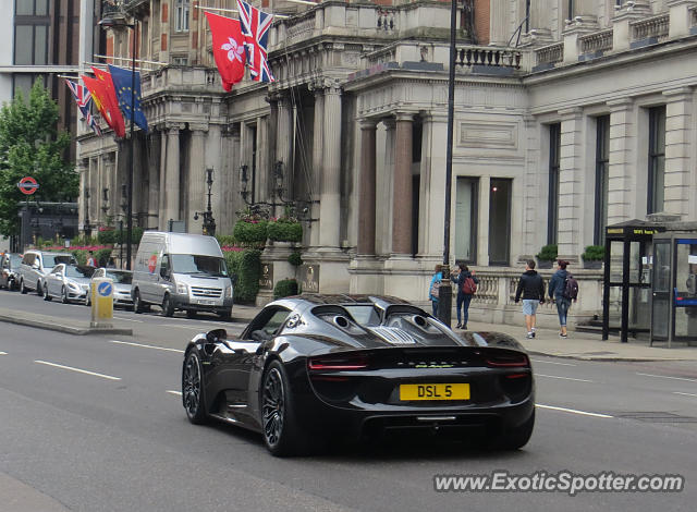 Porsche 918 Spyder spotted in London, United Kingdom